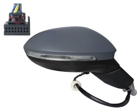 Espejo Retrovisor Completo Derecho Electrico Térmico Convexo (C/Intermitente) (C/Memoria) (C/Luz de Cortesía) 11 Pines Volkswagen Golf VIII (2019.07->)