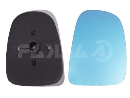 Cristal+Base Espejo Retrovisor Derecho (C/Superior) Azul Ford Transit (1995->)