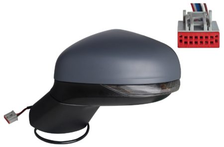 Espejo Retrovisor Completo Izquierdo Electrico Térmico (Para Pintar) Abatible Convexo (C/Intermitente) (C/Luz de Cortesía) 10 Pines Ford Puma (2019.09->)