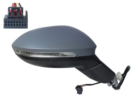 Espejo Retrovisor Completo Derecho Electrico Térmico Convexo (C/Intermitente) 6 Pines Volkswagen Golf VIII (2019.07->)