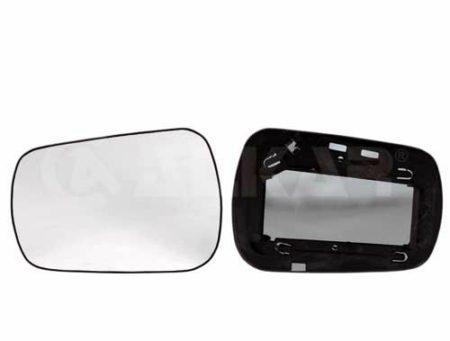 Cristal+Base Espejo Retrovisor Derecho (C/Superior) Rectangular Ford Fiesta/Fusion (2002->)