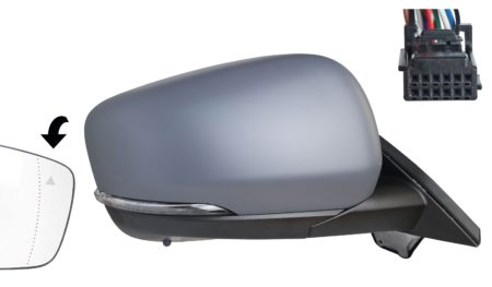 Espejo Retrovisor Completo Derecho Electrico Termico Abatible (C/Intermitente) S/Te Asferico (Para Pintar) (C/Angulo Muerto) 12 Pines Mercedes Citan/Kang/Town (2021->) (Passag)