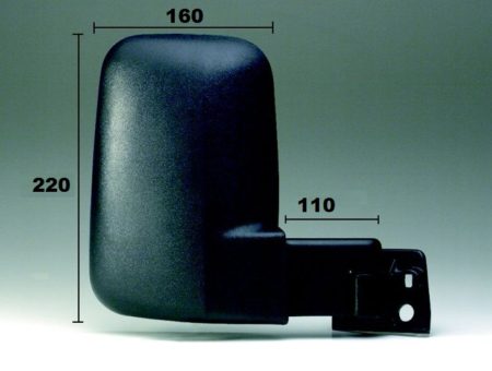 Espejo Retrovisor Completo Derecho Manual (Brazo Corto) Ford Transit (1986->)