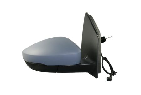 Espejo Retrovisor Completo Derecho Electrico (Para Pintar) Convexo Térmico (C/Intermitente) Conector Rectangular Volkswagen Polo (2009->)