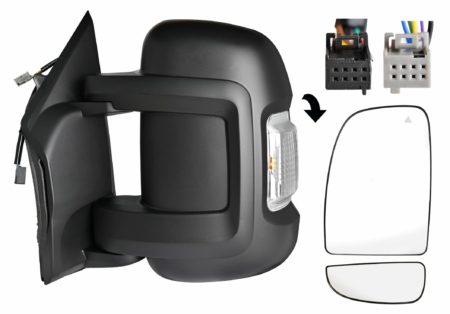 Espejo Retrovisor Completo Izquierdo Electrico Térmico Abatible C/Intermitentes/Te Pret (C/Angulo Muerto) Convexo 8+6 Pines Opel Movano C (2021.12->) (WY16W)