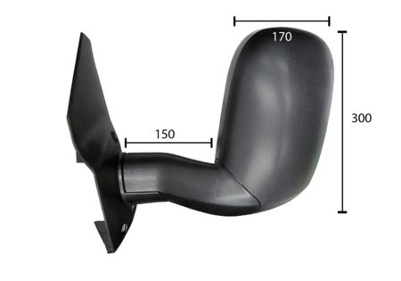 Espejo Retrovisor Completo Izquierdo Manual (Brazo Largo) Ford Transit (1994->) (150MM)