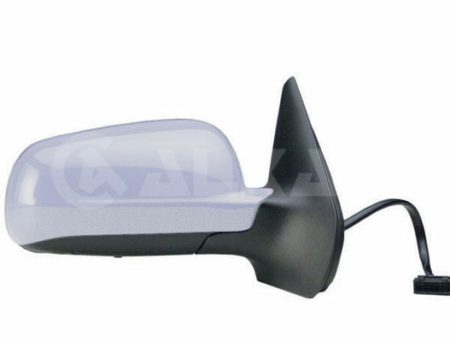 Espejo Retrovisor Completo Derecho Electrico Convexo Térmico (Para Pintar) Tulipa Azul Volkswagen Golf (1997->) (Mod Grande)