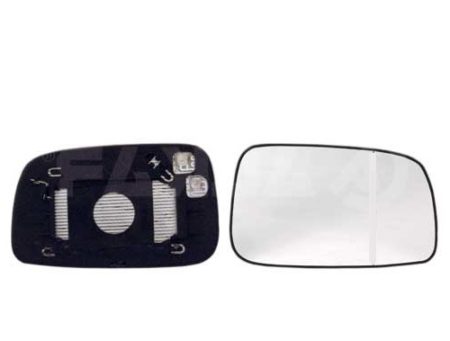 Cristal+Base Espejo Retrovisor Derecho Convexo Térmico Toyota Avensis (2003->)