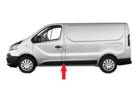 Moldura Lateral Izquierda Negra Renault Trafic/Vivaro/Talento (2014.05->)