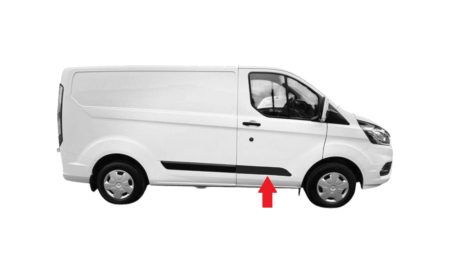 Moldura Puerta Frontal Derecha Negro Ford Transit Custom (2018.01->)