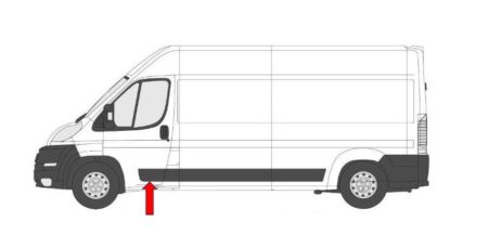Moldura Puerta Frontal Izquierda Negra Fiat Ducato/Jumper/Boxer (2014.04->)