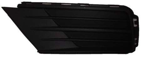 Rejilla Izquierda Paragolpes Frontal Volkswagen Caddy (Negra S/Agujeros) (2016->) (Para Paragolpes Negro)