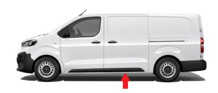 Moldura Panel Trasera Izquierda (Para Pintar) Citroen Spacetourer/Traveler (2016.04->) (Chasis Med/Largo)