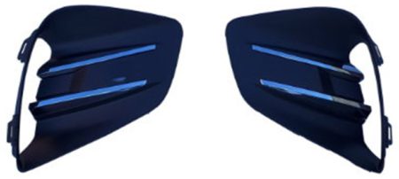 Kit Rejillas Derecha/Izquierda Paragolpes Frontal S/Agujeros Con Moldura Crom Renault Clio V (2019.06->)