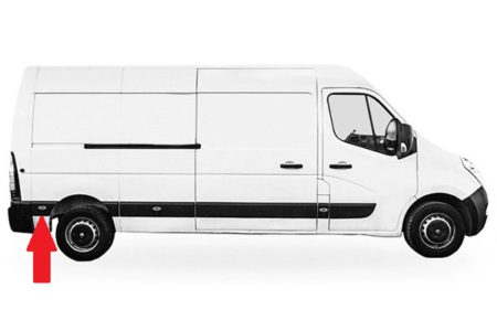 Moldura Panel Lateral Trasero Derecha (C/Agujero Intermitente en Paso de Rueda Trasera) Renault Master III/Movano (2010.02->) (Longa)