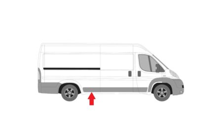 Moldura Panel Lateral Derecha Negrochassis Largo Fiat Ducato/Boxer/Jumper (2014.04->) (Trasero)
