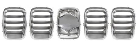 Kit Rejillas Central/Derecho/Izquierdo Suzuki Jimny (1998->) (CROMADAS) (5 PCS)