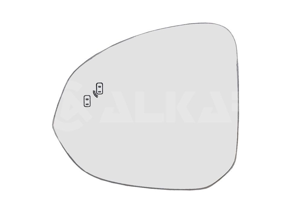 Espejo Cristal + Base Izquierdo Lynk & Co 1 Años 2017 a 2025 Sensor Angulo Muerto